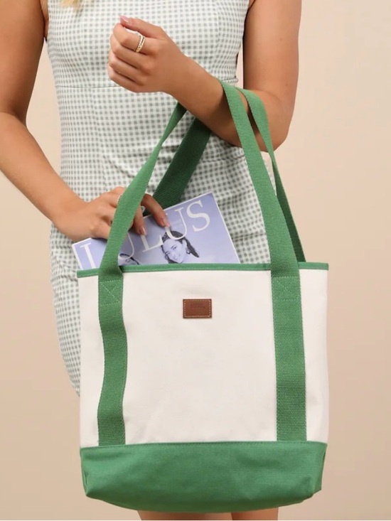 Vans Perg Midi Tote / NWT / Cream And Green - Picture 5 of 8